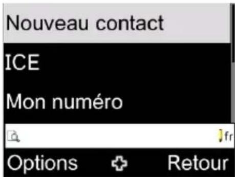 ALCATEL 2020 - Ajouter un contact - 2