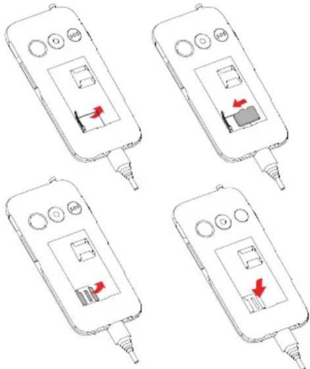 ALCATEL 2020 - Insérer ou extraire la carte SD - 1