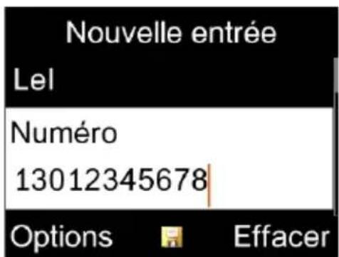 ALCATEL 2020 - Ajouter un contact - 5