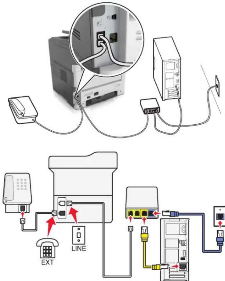LEXMARK MX317 - Configuration de la télécopie à l'aide d'un service téléphonique voip - 1