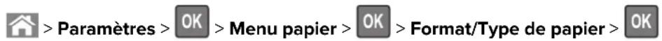LEXMARK MX317 - Définition du type et du format de papier - 1