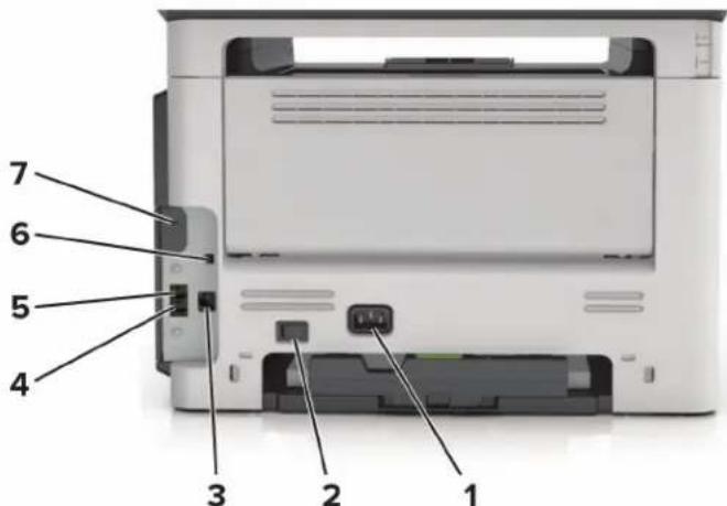 LEXMARK MX317 - Connexion des câbles - 1