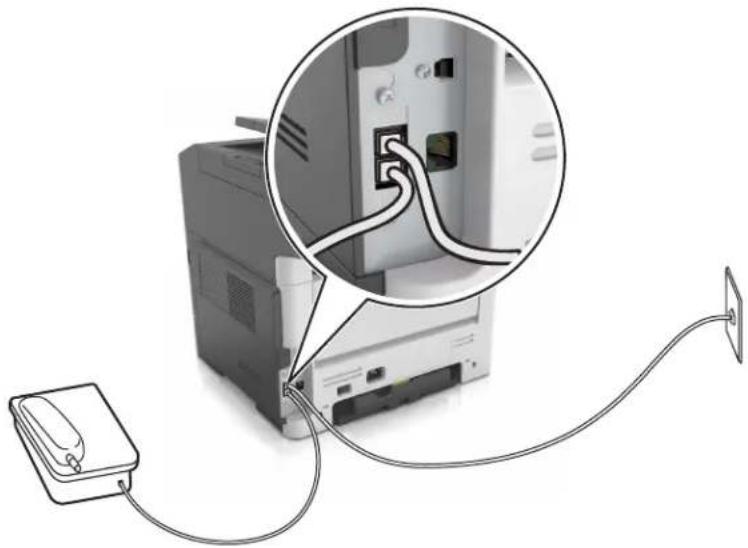 LEXMARK MX317 - Configuration de la télécopie à l'aide d'une connexion par modem câble - 2