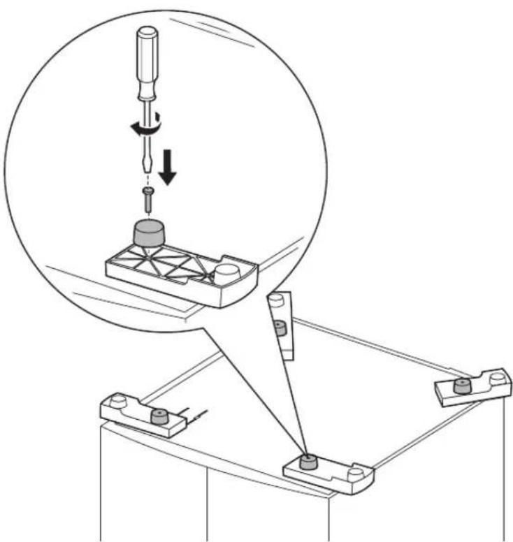 LEXMARK Optra T610 - Anbringen von Stabilisierungsfüssen - 4