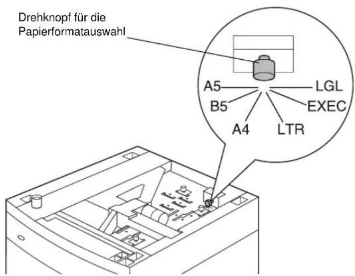 LEXMARK Optra T610 - Ändern des Papierformats - 1