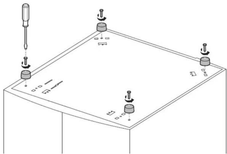 LEXMARK Optra T610 - Fixation des pieds stabilisateurs - 1