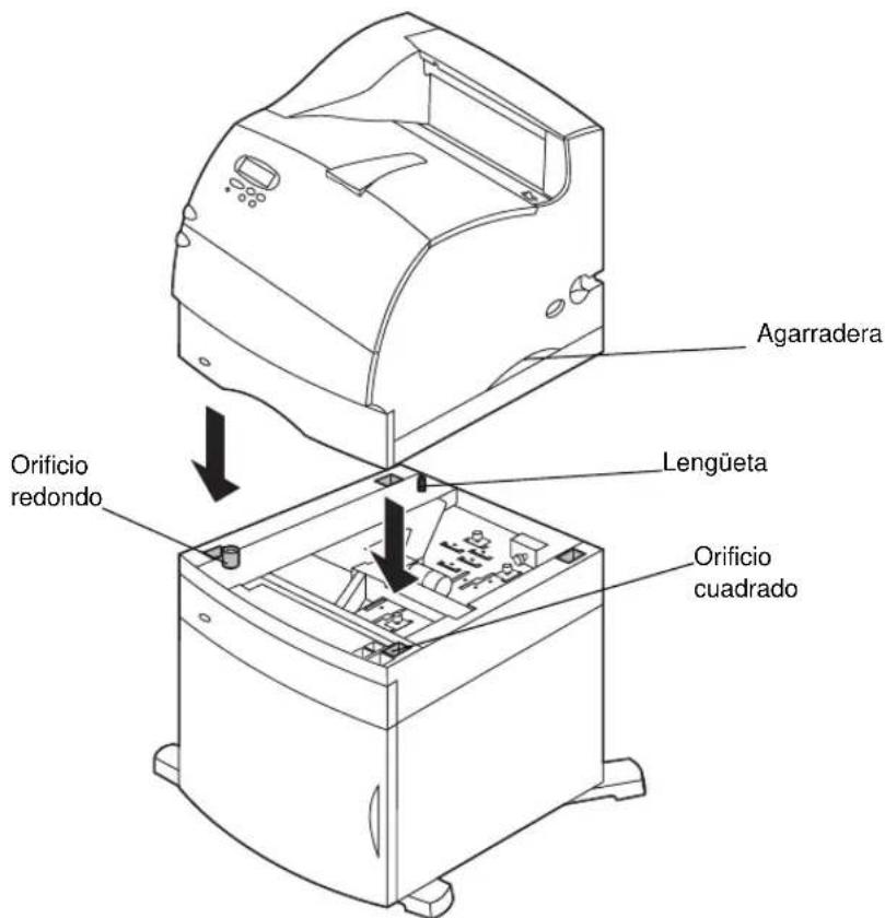 LEXMARK Optra T610 - Instalacion del alimentador de 2000 hojas - 1