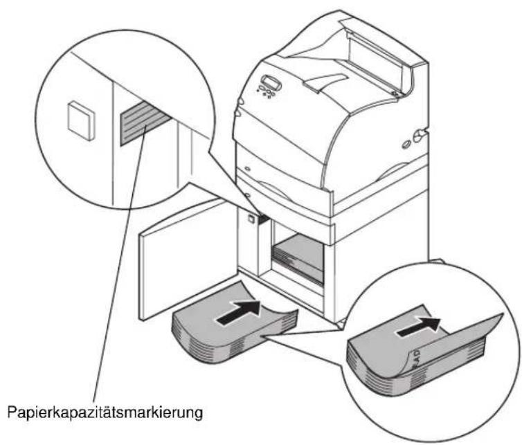 LEXMARK Optra T610 - Einlagen von Papier - 3