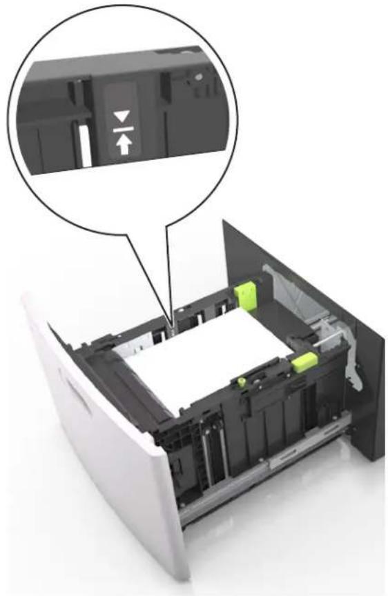 LEXMARK M5170 - Chargement du papier au format A4, Lettre, Legal, Oficio et Folio - 8