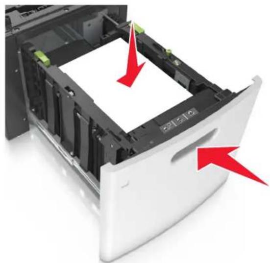 LEXMARK M5170 - Chargement du papier au format A4, Lettre, Légal, Oficio et Folio - 10