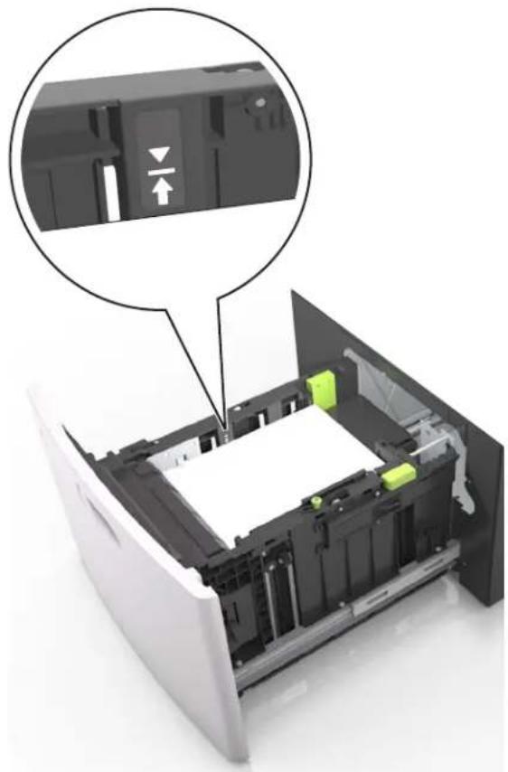 LEXMARK M5163 - Chargement du papier au format A4, Lettre, Legal, Oficio et Folio - 9
