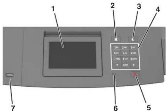 LEXMARK M5163 - A partir du panneau de commandes de l'imprimante - 1