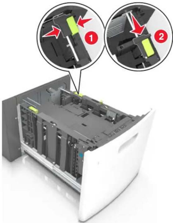 LEXMARK M5163 - Chargement du papier au format A5 - 2