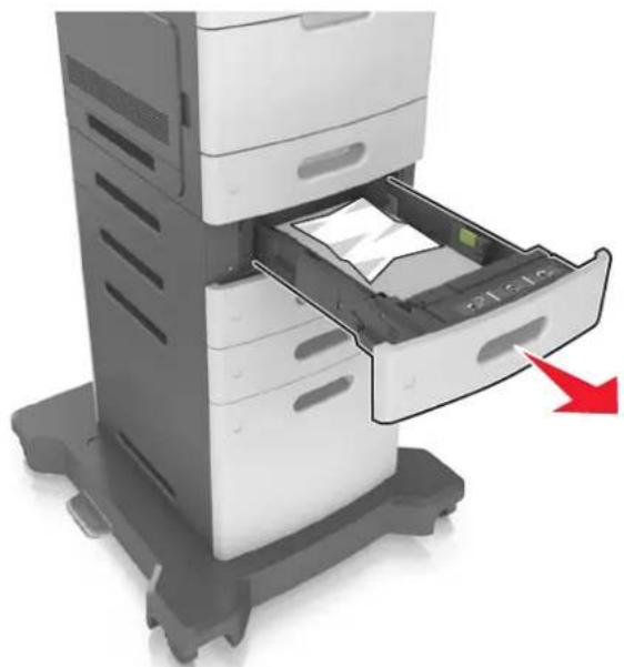 LEXMARK M5163 - Bourrage papier dans les tiroirs - 1