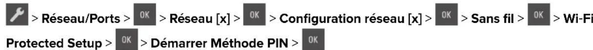LEXMARK CS317 - Utilisation de la méthode PIN (Personal Identification Number, numéro d'identification personnel) - 1
