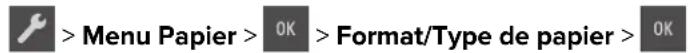 LEXMARK CS317 - Définition du type et du format de papier - 1