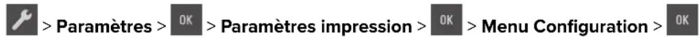 LEXMARK CS317 - A partir du panneau de commandes de l'imprimante - 1