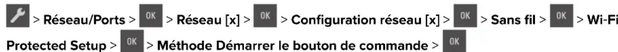 LEXMARK CS317 - Utilisation de la méthode PBC (Push Button Configuration, configuration des boutons de commande) - 1