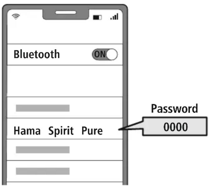 HAMA Spirit Pure - Căutarea căștilor prin intermediul terminalului (necesară numai la prima conectare) - 1