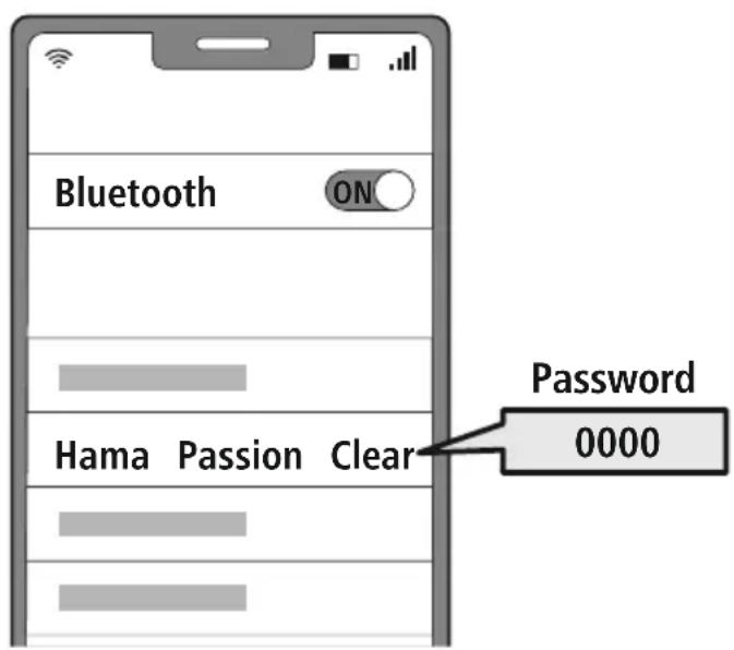 HAMA Passion Clear - Suchen Sie mit Ihrrem Endgerät nach den Ohrhörern (nur bei Erstverbindung notwendig) - 1