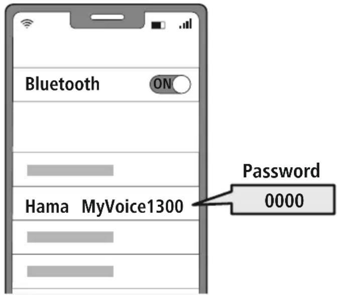 HAMA MyVoice1300 - Hledejte se svym koncovym zairzenim sluchatkovou sadu (toto je zapotrebi pouze pri prvnim spojeni) - 1