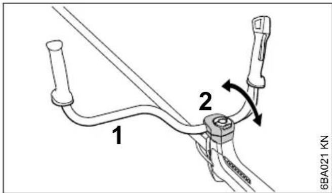 STIHL FS 260 - Punto di bloccaggio per il manico tubolare - 1