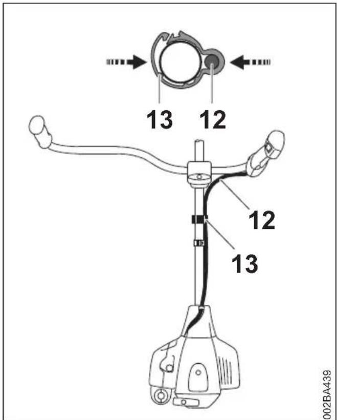 STIHL FS 260 - FS 260: Fissaggio del tirante gas - 1
