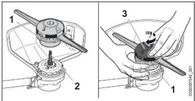 STIHL FSA 60 R - Mounting the Mowing Head - 1