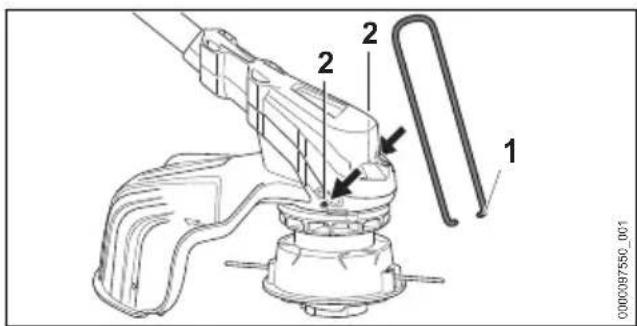 STIHL FSA 86 R - Mounting the bump guard - 1