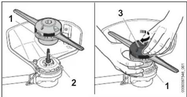 STIHL FSA 86 R - Mounting the Mowing Head - 1