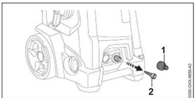STIHL RE 170 Plus - Watertoevoerzeef schoonma-ken - 1