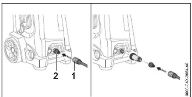 STIHL RE 170 Plus - Waterslang aansluiten - 1