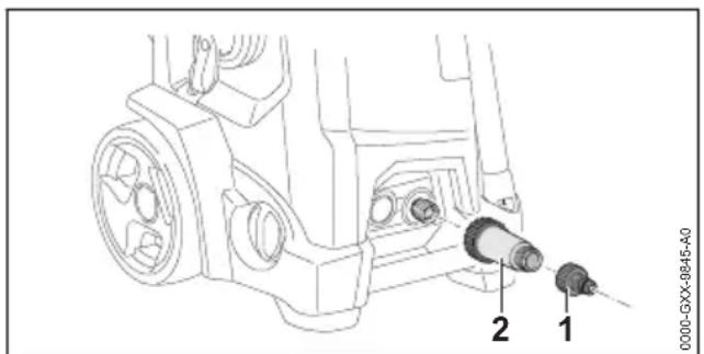 STIHL RE 170 Plus - Branchement du filtré à eau - 1