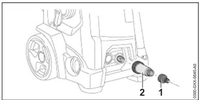 STIHL RE 170 Plus - Waterfilter aansluten - 1