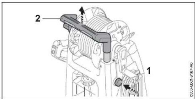 STIHL RE 170 Plus - Griff herausziehen und einschieben - 1