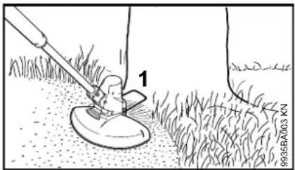 STIHL FSE 52 - Arbejde med afstandsholder - 1