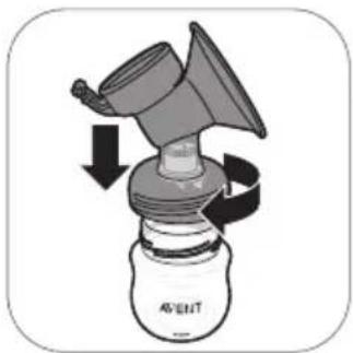 PHILIPS Avent SCF392 - Assembling the breast pump - 3