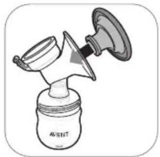 PHILIPS Avent SCF392 - Assembling the breast pump - 4