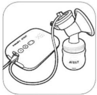 PHILIPS Avent SCF392 - Assembling the breast pump - 12