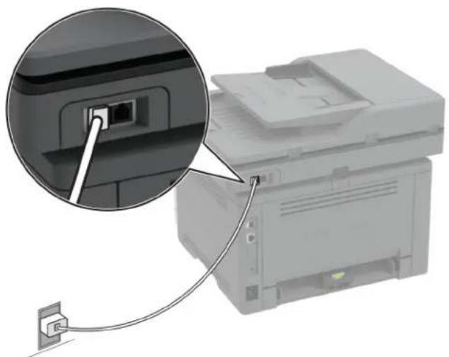 LEXMARK MX431 - Connexion de l'imprimante à une prise murale non RJ-11 - 1