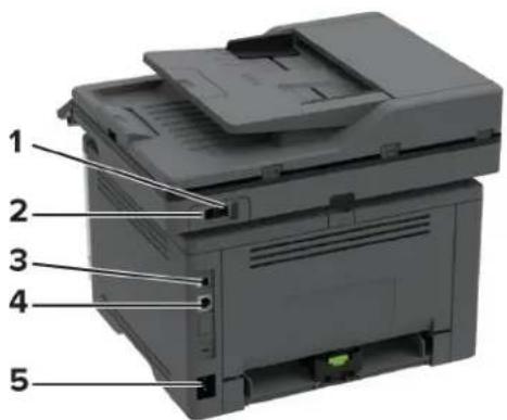 LEXMARK MX431 - Connexion des cables - 1