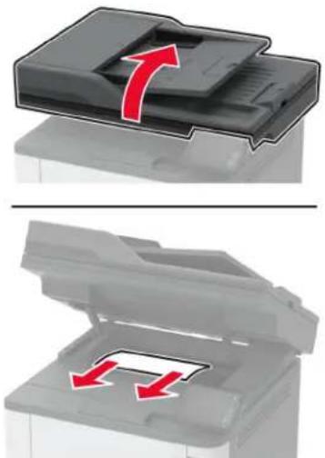 LEXMARK MX431 - Bourrage papier dans le réceptacle standard - 1