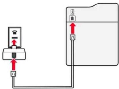 LEXMARK MX431 - Connexion de l'imprimante à une prise murale non RJ-11 - 2