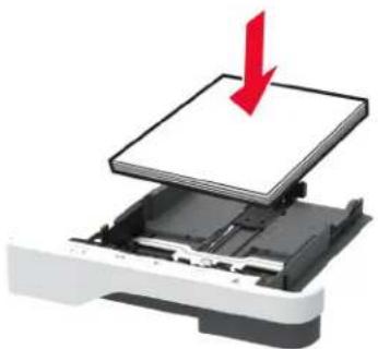 LEXMARK MX431 - Chargement correct du papier Chargement incorrect du papier - 3