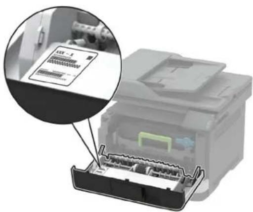LEXMARK MX431 - Recherche du numéro de série de l'imprimante - 3
