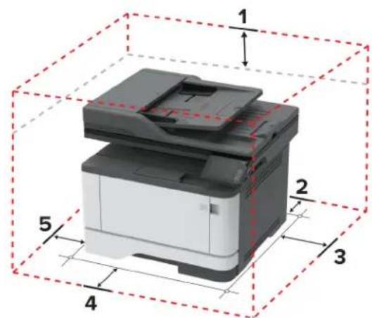 LEXMARK MX431 - Sélection d'un emplacement pour l'imprimante - 3