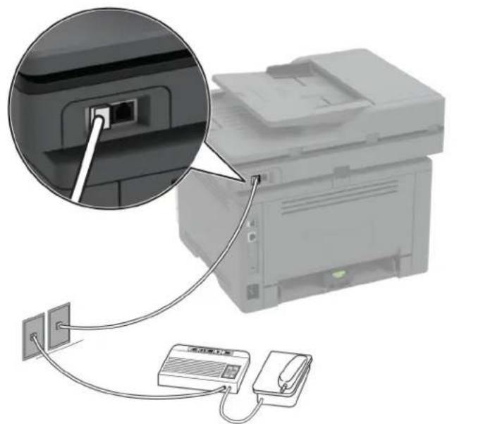 LEXMARK MX431 - Connecté à différentes prises murales - 1