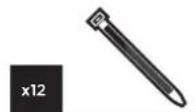 CORSAIR Carbide 175R RGB - CONTENU DU KIT D'ACCESSOIRES - 7