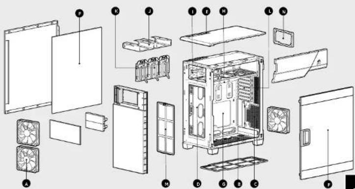 CORSAIR Carbide Clear 600C - Charactéristiques du boitier - 1