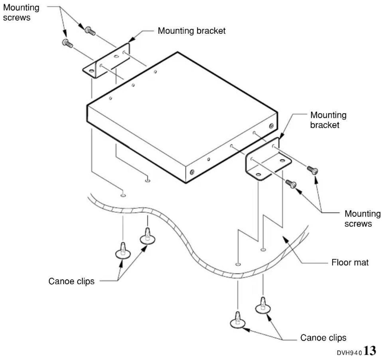 CLARION DVH940N - Installation Example (for installation beneath seat) - 1